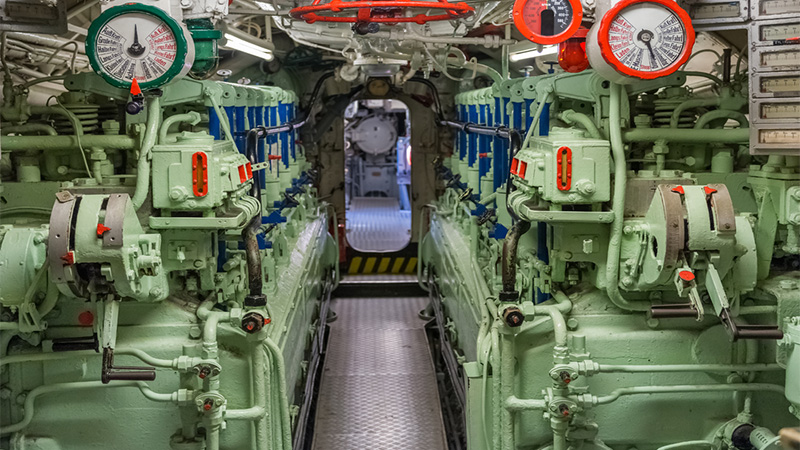 Ship engine room