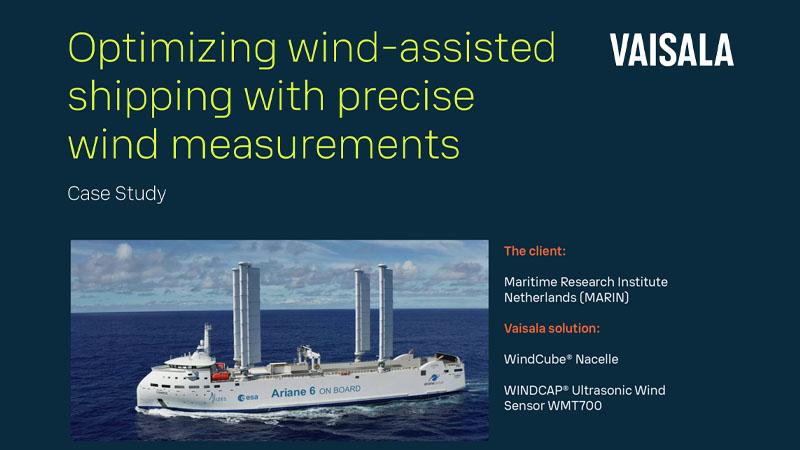 Optimizing wind-assisted shipping with precise wind measurements