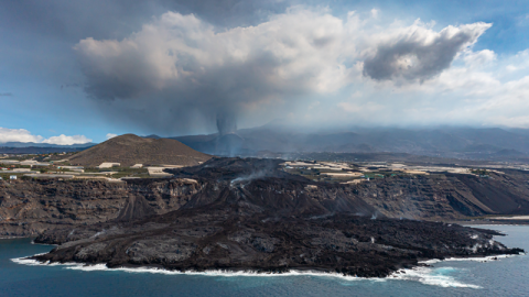 Cumbre Vieja volcano in La Palma, Spain