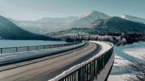 Sunny winter bridge