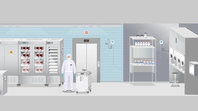 Isolator in a cleanroom illustration